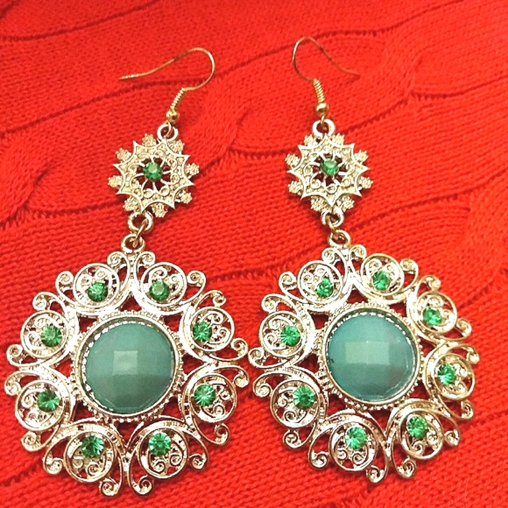 Silver and Blue Earrings